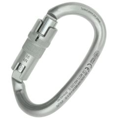 Kong Ovalone DNA Helical Steel Auto Block Carabiner - 3-Stage Locking - Lunar White (ANSI)