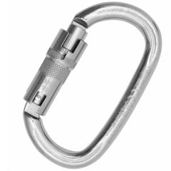 Kong Ovalone Stainless Steel Carabiner - 3-Stage Locking - Bright (ANSI)