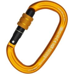 Kong Ovalone Aluminum Carabiner (Screw Locking) - Orange/Black