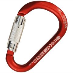Kong HMS Classic Auto Block Carabiner - 3-Stage Locking - Red with Polished Gate