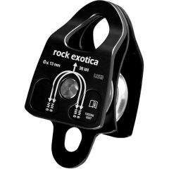 Rock Exotica P22 D-B Machined 1.5" Rescue Double Pulley (Black)