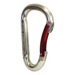 ISC HMS Bent Gate Aluminum Carabiner - Non-Locking - Gray with Red Gate