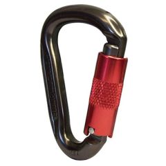 ISC Mighty Mouse Mini HMS Aluminum Carabiner - 3-Stage Locking - Gray with Red Gate