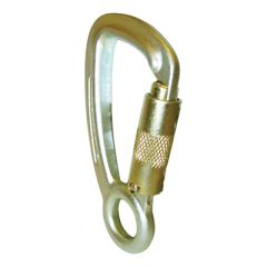 ISC Captive Eye Steel Carabiner - 3-Stage Locking - Gold