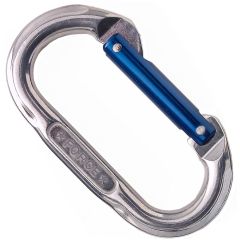 SMC Force Oval Straight Gate Aluminum Carabiner - Non-Locking - Bright/Blue