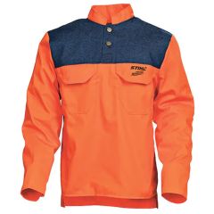 Stihl Work Shirt (Large) - Hi-Vis Orange/Blue Denim