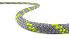 Teufelberger 11mm Gray/Yellow KM G Static Climbing Rope - Per Foot