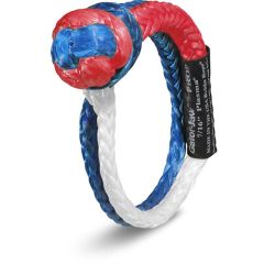 Bubba Rope 7/16" Limited Edition Patriot Gator-Jaw PRO Synthetic Soft Shackle (Blue/White/Red)