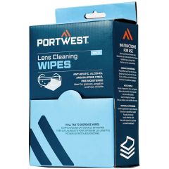 Portwest PA01 Lens Cleaning Wipes 100-Count Box