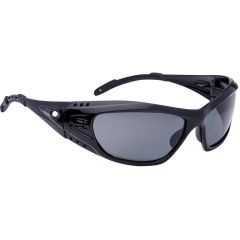 Portwest PS06 Paris Sport Safety Glasses (Black Lens) - Anti-Scratch, Anti-Fog