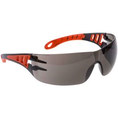 Portwest PS12 Tech Look Safety Glasses (Smoke Lens) - Anti-Scratch