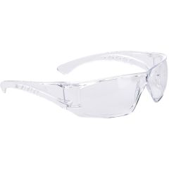 Portwest PW13 Clear View Safety Glasses (Clear Lens) - Anti-Scratch, Anti-Fog