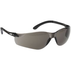 Portwest PW38 Pan View Safety Glasses (Black Lens) - Anti-Scratch, Anti-Fog