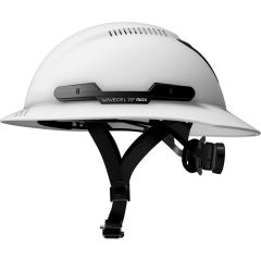 WaveCel T2+ MAX Full Brim Hard Hat with Chin Strap - White