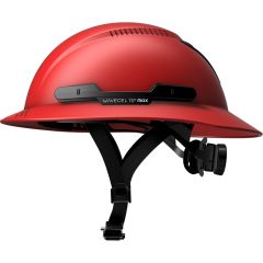 WaveCel T2+ MAX Full Brim Hard Hat with Chin Strap - Red