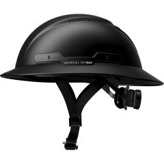WaveCel T2+ MAX Full Brim Hard Hat with Chin Strap - Black