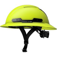 WaveCel T2+ MAX Full Brim Hard Hat with Chin Strap - Hi-Viz Yellow