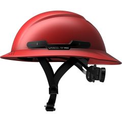 WaveCel T2+ PRO Full Brim Hard Hat with Chin Strap - Red