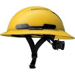 WaveCel T2+ MAX Full Brim Hard Hat with Chin Strap - Yellow