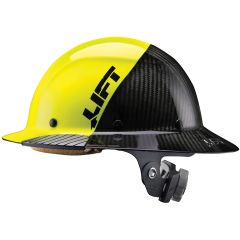 Lift DAX FIFTY50 Yellow/Black Full Brim Carbon Fiber Hard Hat