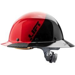 Lift DAX FIFTY/50 Full Brim Carbon Fiber Hard Hat - Red/Black