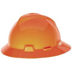 MSA V-Gard Full Brim Hard Hat - Orange