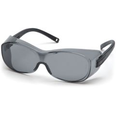 Pyramex OTS Gray Lens Over-the-Glass Safety Glasses, Anti-Fog Scratch Resistant