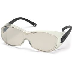 Pyramex OTS Indoor/Outdoor Mirror Lens Over-the-Glass Safety Glasses, Anti-Fog Scratch Resistant