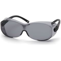 Pyramex OTS XL Gray Lens Over-the-Glass Safety Glasses, Anti-Fog Scratch Resistant