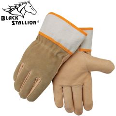 Black Stallion 6P Z-Fitters Pigskin Palm Work Gloves - Large