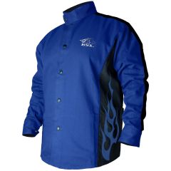 Black Stallion BSX Contoured FR Cotton Welding Jacket, Royal Blue, Medium (37"-41" Chest)