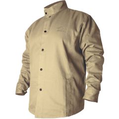 Black Stallion BSX Contoured FR Cotton Welding Jacket, Tan, Large (41"-45" Chest)