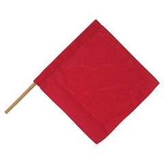 24" Red Cloth Safety Flag with 24" Dowel