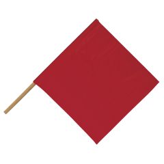 18" Red Solid Vinyl Safety Flag with 30" Dowel