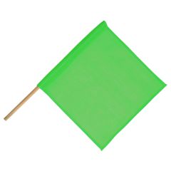 18" Lime Vinyl Mesh Safety Flag with 30" Dowel