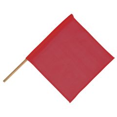 18" Red Vinyl Mesh Safety Flag with 30" Dowel