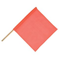 18" Orange Vinyl Mesh Safety Flag with 30" Dowel