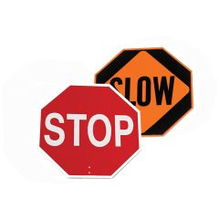 24" Aluminum Stop / Slow Paddle Sign without Handle