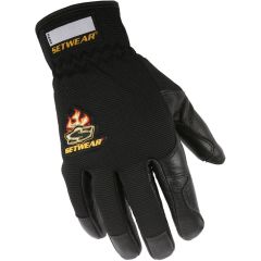 Setwear Pro Leather Gloves - Large (Black)