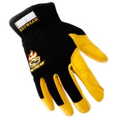 Setwear Pro Leather Gloves - Large (Black & Tan)