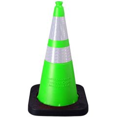 VizCon 28" Lime Enviro-Cone Traffic Cone with 4" & 6" Reflective Collars