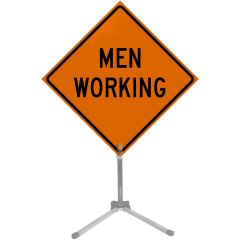 36" Roll-up Traffic Safety Sign - "Men Working" (Orange Reflective Vinyl)