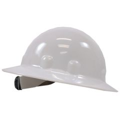 Fibre-Metal Full Brim Hard Hat with Ratchet Suspension - White