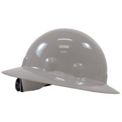 Fibre-Metal Full Brim Hard Hat with Ratchet Suspension - Gray