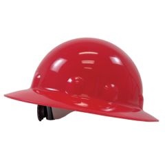 Fibre-Metal Full Brim Hard Hat with Ratchet Suspension - Red