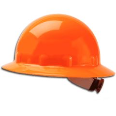 Fibre-Metal Full Brim Hard Hat with Ratchet Suspension - Hi-Viz Orange