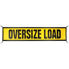 18" x 84" EZ Hook Mesh "Oversize Load" Sign with Integrated Bungee Cords