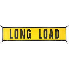 18" x 84" EZ Hook Mesh "Long Load" Sign with Integrated Bungee Cords