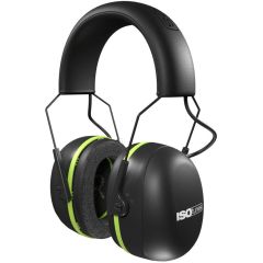 ISOtunes Air Defender Headphones with Microphone - Bluetooth - NRR24 - Black/Hi-Viz Green