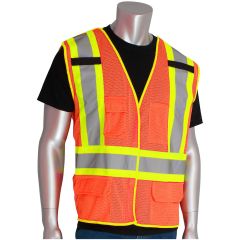 PIP® ANSI Class 2 Breakaway Mesh Safety Vest - Hi-Viz Orange - Large